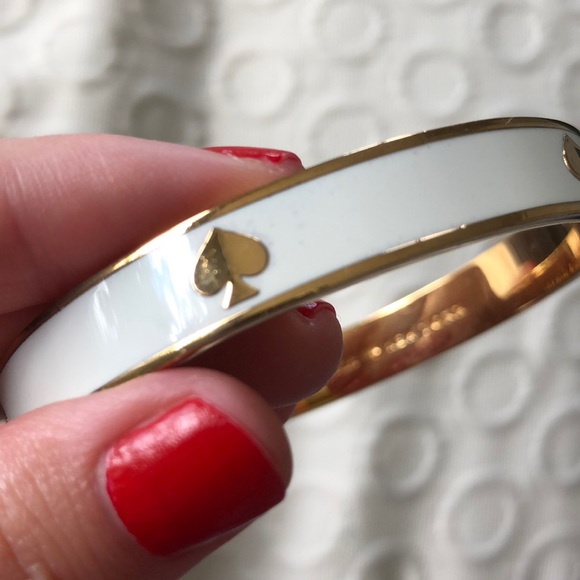 Kate Spade White Logo Enamel Bracelet - Picture 7 of 11